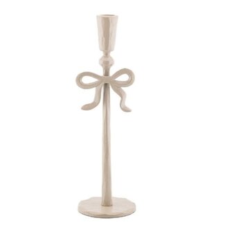 Kaarsenstandaard strikje 30cm beige