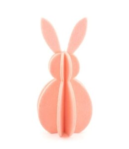 ## Vilten decoratie konijn S roze - 7x7x15cm