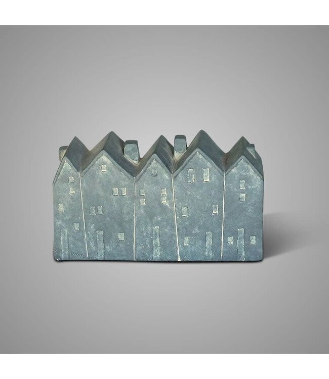 ## wordt niet verzonden - Five House in a Row Majestic Vintage 25x8x14