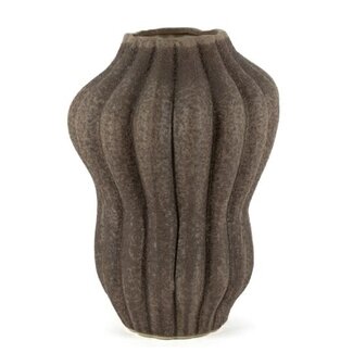 Aardewerk vaas Serra L bruin - 	22,7x22,7x33,5cm