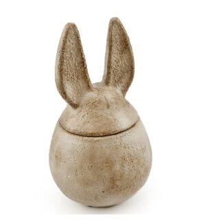 ## wordt niet verzonden - Aardewerk bakje konijn beige - 8x8x14cm