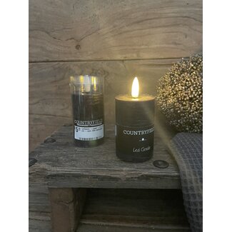 Ledkaars - zwart - 5 x 7,5 cm - excl. 2AA batterijen