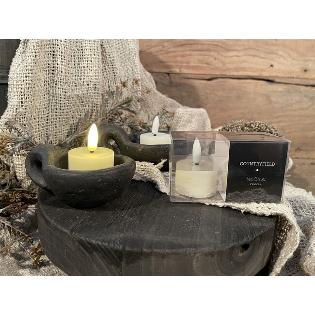Countryfield # Crèmekleurige LED waxinelichtjes 4 cm