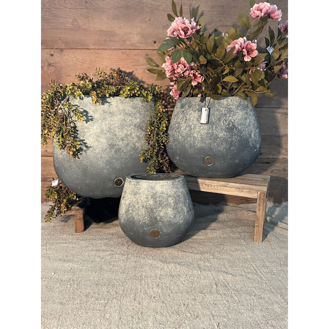 # Wordt niet verzonden - Planter Oval DeLuxe Ancient Clay S 25x18x23