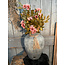 # wordt niet verzonden  - Bolvase with Rope Neck Ancient Clay D.26 H.37