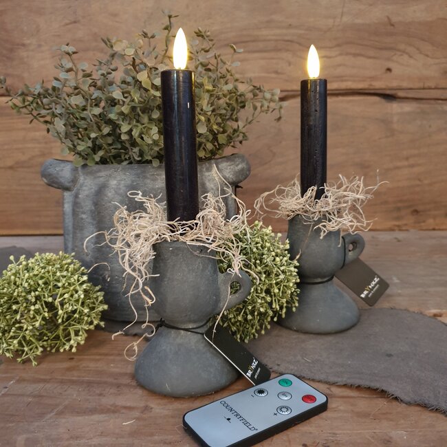 Countryfield Dinerkaars rustiek Ø2,2CM LED ro Lyon S s2 zwart-L2B2H15CM