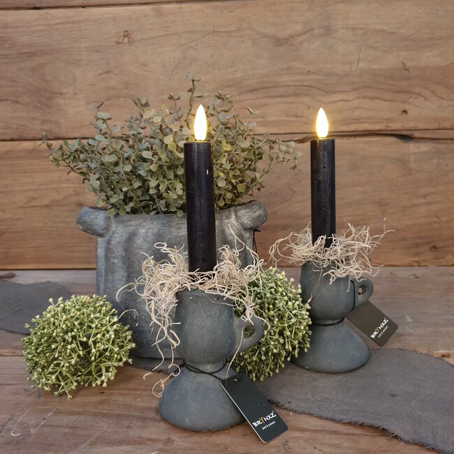 Countryfield Dinerkaars rustiek Ø2,2CM LED ro Lyon S s2 zwart-L2B2H15CM