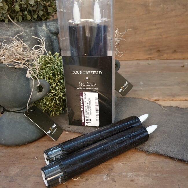 Countryfield Dinerkaars rustiek Ø2,2CM LED ro Lyon S s2 zwart-L2B2H15CM