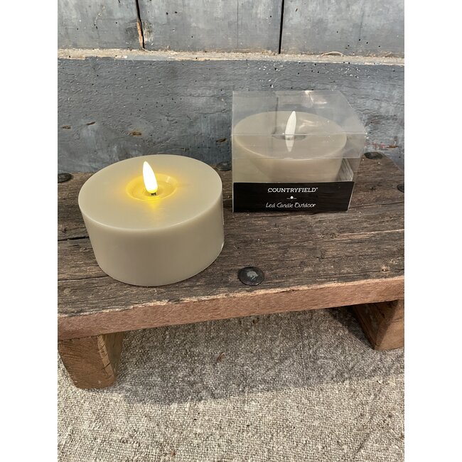 Countryfield # Stompkaars Ø10CM LED ro Patio XS beige-L10B10H7,5CM