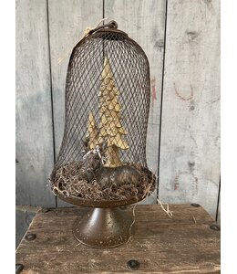 Countryfield # Theelichth ro Bamhi L roest-L18B18H34CM - (excl. deco)