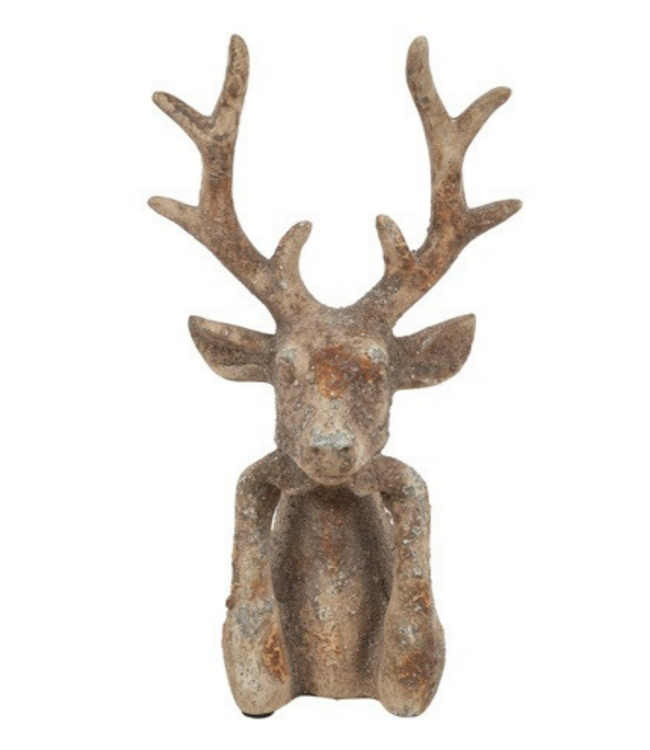 ### wordt niet verzonden - Hert Zen M grijs-L17B11,5H30,5CM