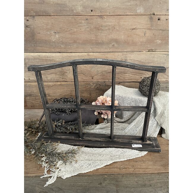 # Zwart/grijs  houten raam - ca. 68 x 10 x 49 cm