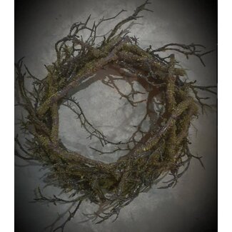 takkenkrans met mos - kunst - 45 cm