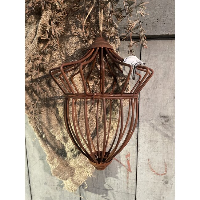 Roesthanger metaal - eikel - 17x17x25cm - excl. deco