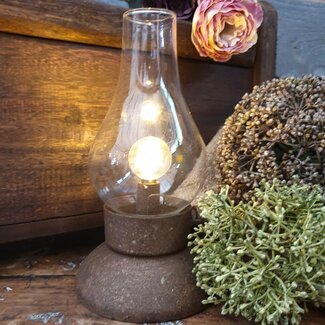 Olielamp LED timer ro Kilian roest - L13B10,5H19,5CM