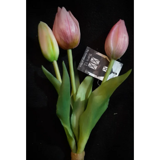 tulip Sarah pink - bosje 3 stelen - 25 cm