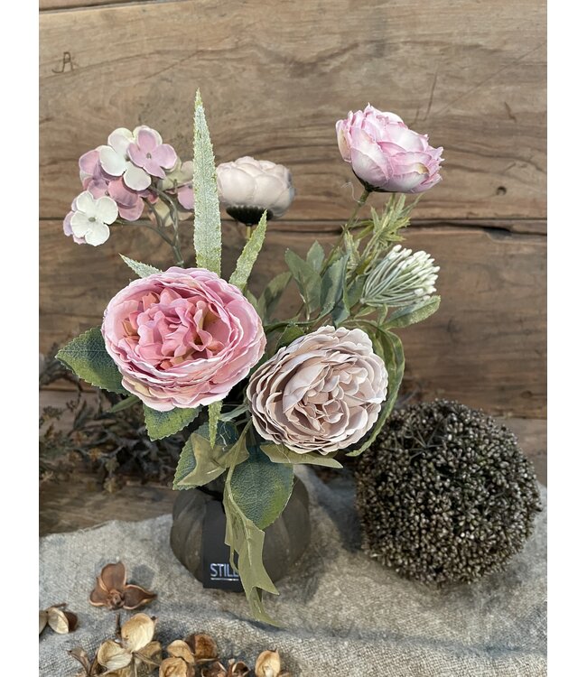 # Oudroze rozen boeket