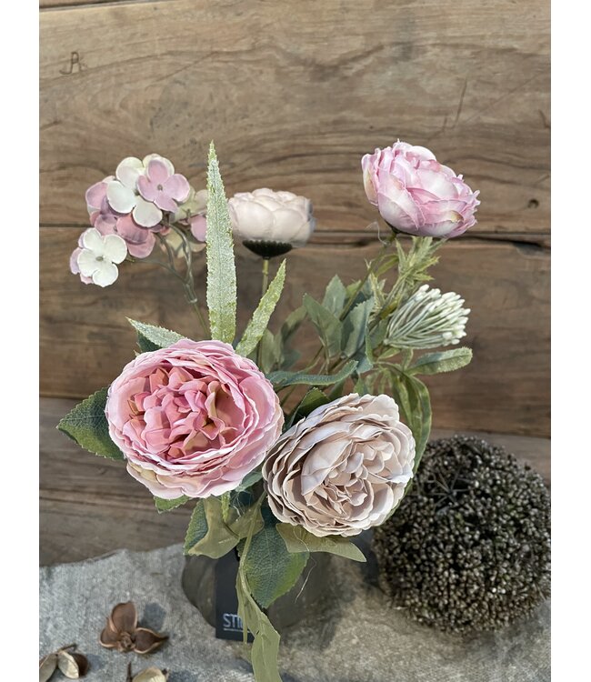 # Oudroze rozen boeket