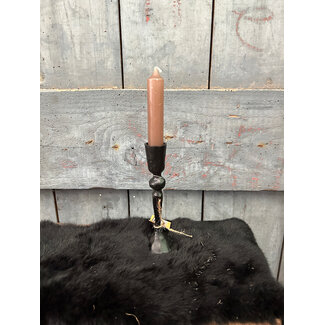 Kaarsenstandaard zwart - 6 x 16 cm