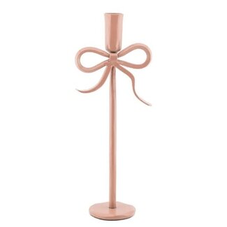 Kaarsenstandaard bow 30cm roze
