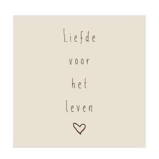 Tegeltje liefde voor het leven - 	10,5x10,5x0,5cm