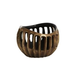 Theelicht Ø10x8 cm CHALCO antiek brons+zwart