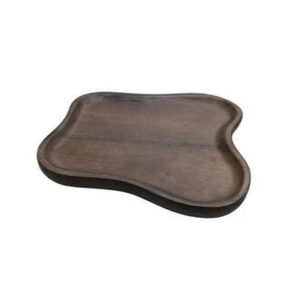 Dienblad Breckenridge M walnut Ø35 x H35 cm