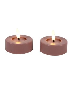 Countryfield @ Maxi theelicht Ø6,7CM LED ro Lyonie s2 roze-6,7x6,7x5,5CM