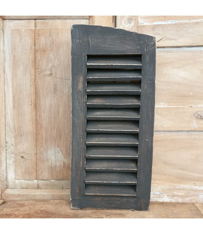 # Dubbel louvreluik - hout - grijs - 2 x 25 cm x 50 cm