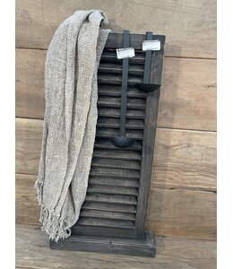 # louvreluik op voet - grijs - L - 40 x 8 x 75 cm