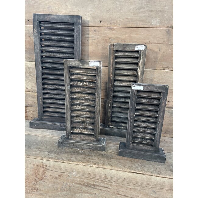 # louvreluik op voet - grijs - L - 40 x 8 x 75 cm