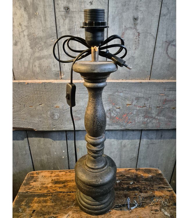 # Houten lampvoet (259) per stuk- 13 x 13 x 41 cm (50 cm incl. fitting) - excl. kap