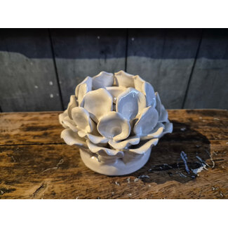 Countryfield # Waxinelichthouder - aardewerk - ca. 14 x 14 x 12 cm