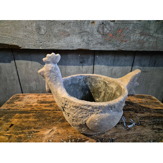 Countryfield # Bloempot kip - ca. 22 x 14 x 17 cm