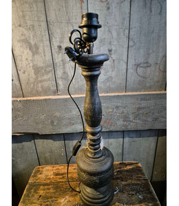 # Houten lampvoet (261) per stuk- 16 x 16 x 50 cm (59 cm incl. fitting) - excl. kap