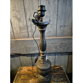 # Houten lampvoet (261) per stuk- 16 x 16 x 50 cm (59 cm incl. fitting) - excl. kap