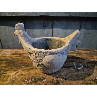 Countryfield # Bloempot kip - ca. 16 x 11 x 13 cm