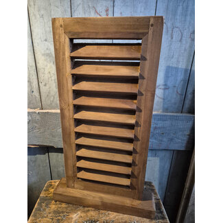 # Houten louvreluik op voet - zonder paneel - naturel - 38 x 8 x 65 cm