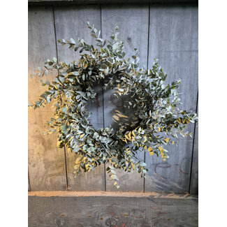 Countryfield # Groene eucalyptus krans ca. 40 cm