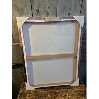 # Schilderij hooglander donker - canvas - 50 x 40 cm