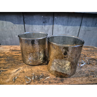 Countryfield # Theelichth Siria S d.grijs-8x8x8CM - per stuk