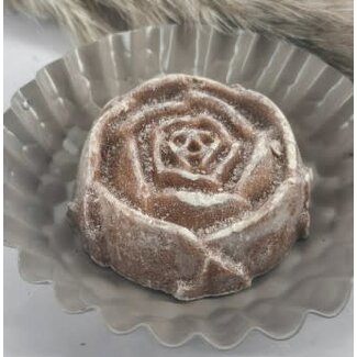 Amberblokje roos amber original - 7x7x2,5cm (+-)