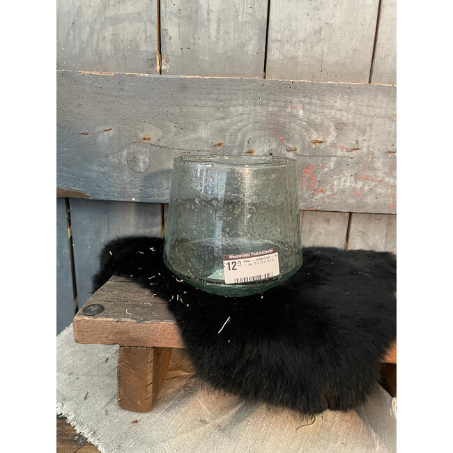 Countryfield # Vaas - bubbelglas - taps - ca. 15 x 15 x 13 cm