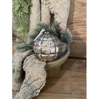 ## Kerstbal - 10cm - 4 Inch BLOCKS BALL ANTIQUE