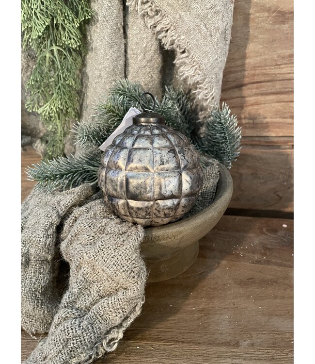 ## Kerstbal - 10cm - 4 Inch BLOCKS BALL ANTIQUE