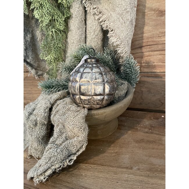 ## Kerstbal - 10cm - 4 Inch BLOCKS BALL ANTIQUE