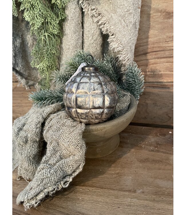 ## Kerstbal - 10cm - 4 Inch BLOCKS BALL ANTIQUE