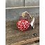 ## Metalen bel - rood/wit - 7 x 4 x 8 cm