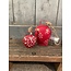 ## Metalen bel - rood/wit - 7 x 4 x 8 cm