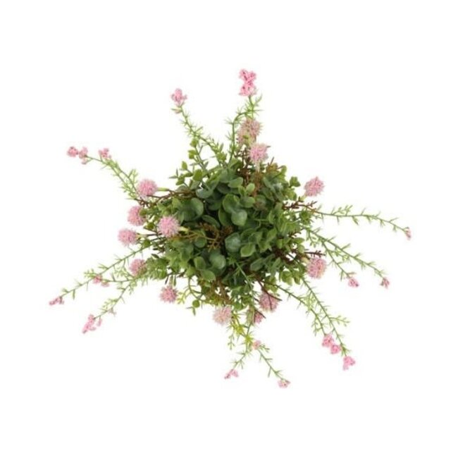 Countryfield # Deco halve bol Echinops/eucalipthus L roze-15B30H30CM